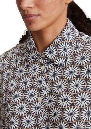 Print-Bluse regular M Regular Fit - Multi/muted Blue