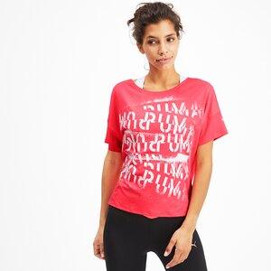 PUMA Damen T-Shirt HIT Feel It Tee S in Pink