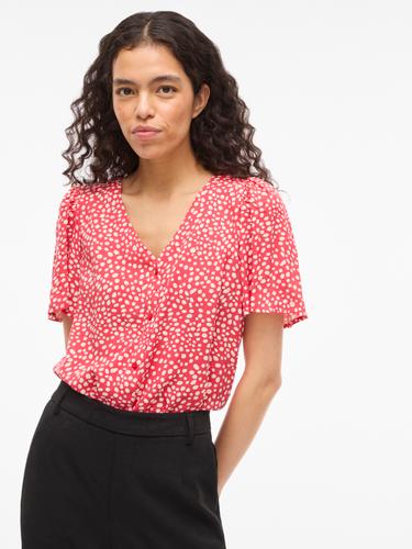 VIGRACE V-NECK S/S SHIRT - NOOS 38 Normal geschnitten - Hibiscus