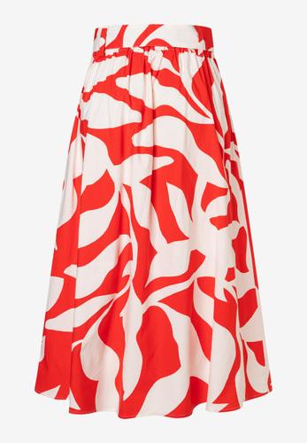 Baumwoll-Rock mit Print 36 - Rot