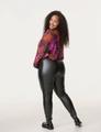 Leggings in Leder-Optik Lucy 50 Figurbetont - Black