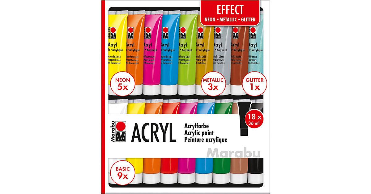 Acrylfarben Set EFFECT, 18 x 36 ml