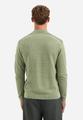 Pullover Half Zip Plated Structure Knit M Regular Fit - Light Moss