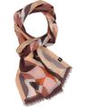 Schal Sustainability Edition - Stola mit geometrischem Muster im Retro-Design OS - Double Espresso