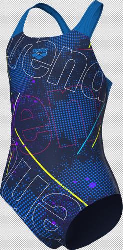 ARENA Kinder Schwimmanzug GIRL'S SWIMSUIT SWIM PRO BACK 140 in Bunt
