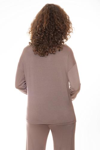T-Shirt langarm L - Milk`n Coffee