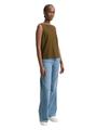 Loose Fit Top mit Waffelstruktur XL Loose Fit - Golden Olive Green