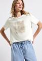 T-Shirt mit Frontprint Weiß 40