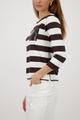 Sweatshirt mit Streifen 42 - Dark Chocolate Ringel