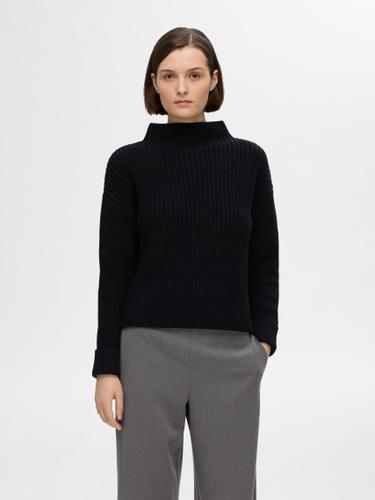 SLFSELMA SUS LS KNIT PULLOVER NOOS XS Locker geschnitten - Black