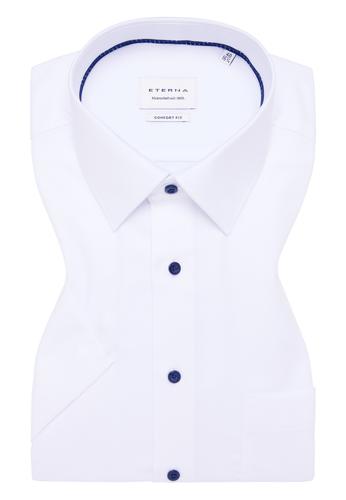 Hemd Hahnentritt Kurzarm 42/Kurzarm COMFORT FIT - Weiß