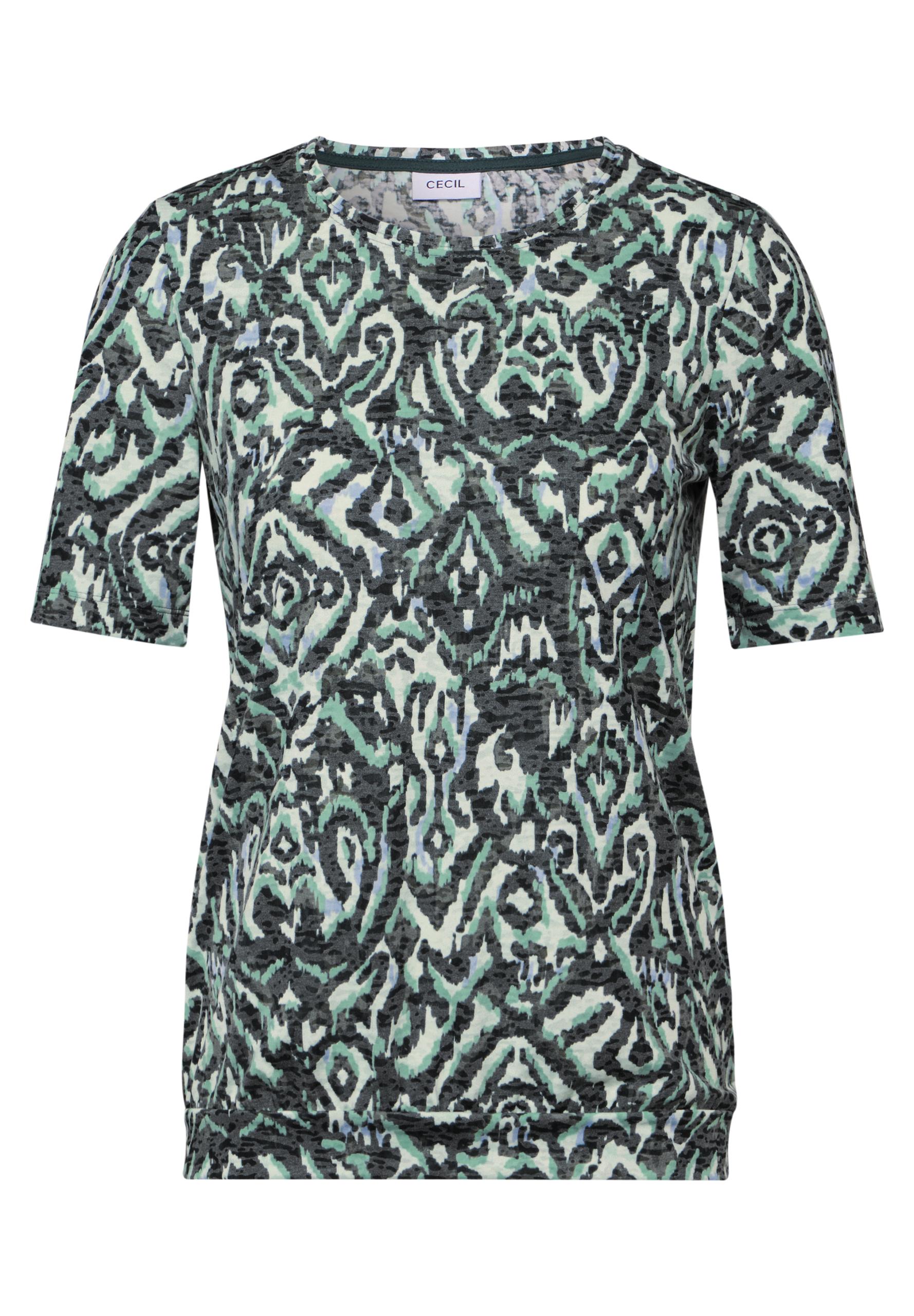 Shirt mit Ornamentmuster L - Slate Khaki
