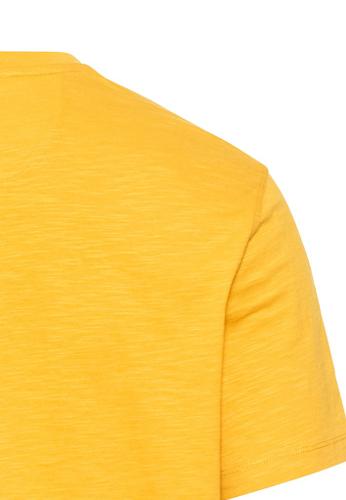 Kurzarm Henley aus Organic Cotton Gelb 3XL