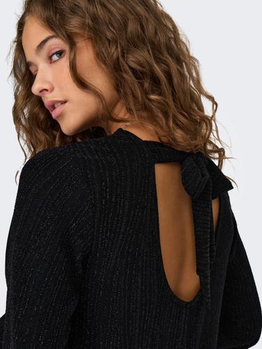 ONLCAROL L/S GLITTER BOW DRESS JRS Schwarz S