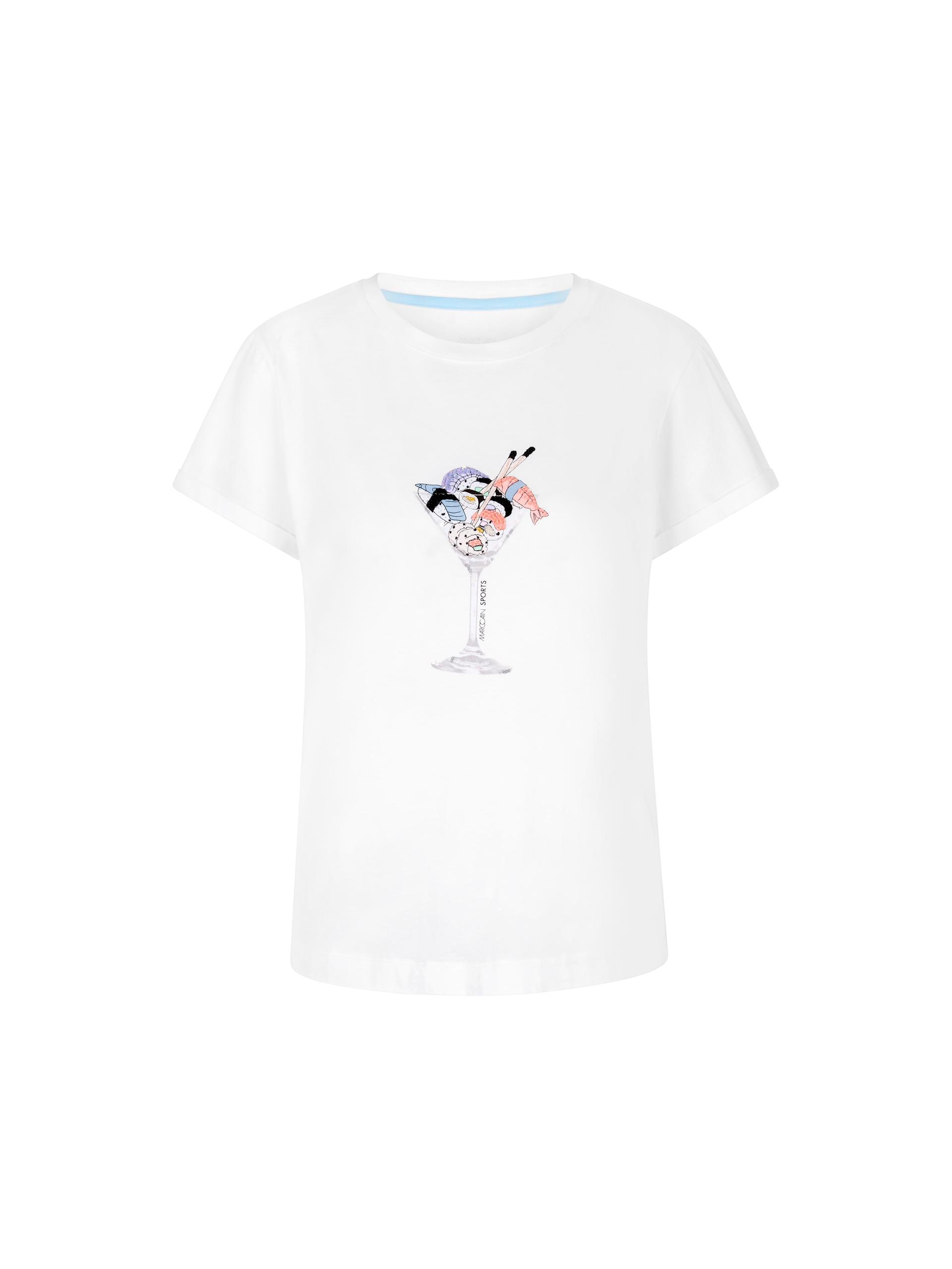 T-Shirt mit 3D-Applikation 40 - White