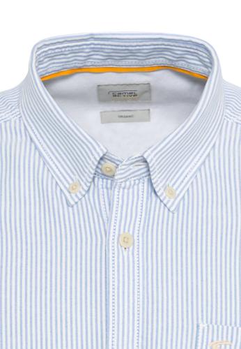 Oxford Streifenhemd aus nachhaltigem Organic Cotton Blau 4XL