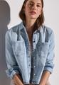 Denim Hemdbluse 38 - Light Blue Random Washed