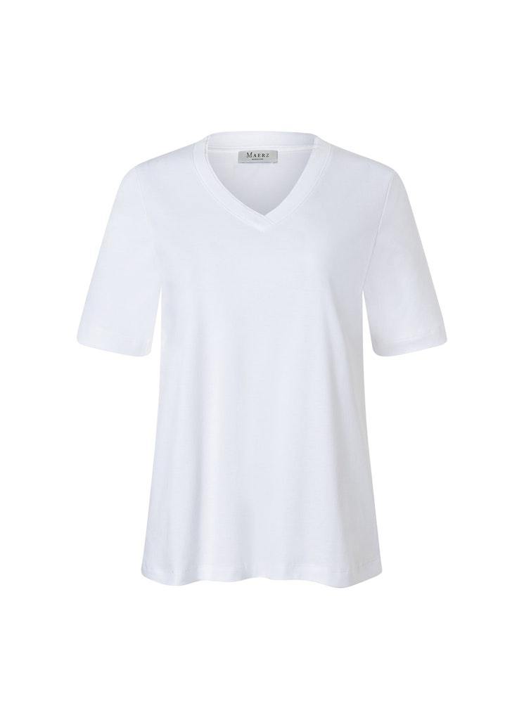 T-Shirt V-Neck 1/2 Arm Weiß