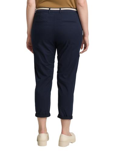 Plus Size - Slim Chino Hose mit Gürtel 52 Slim Fit - Sky Captain Blue