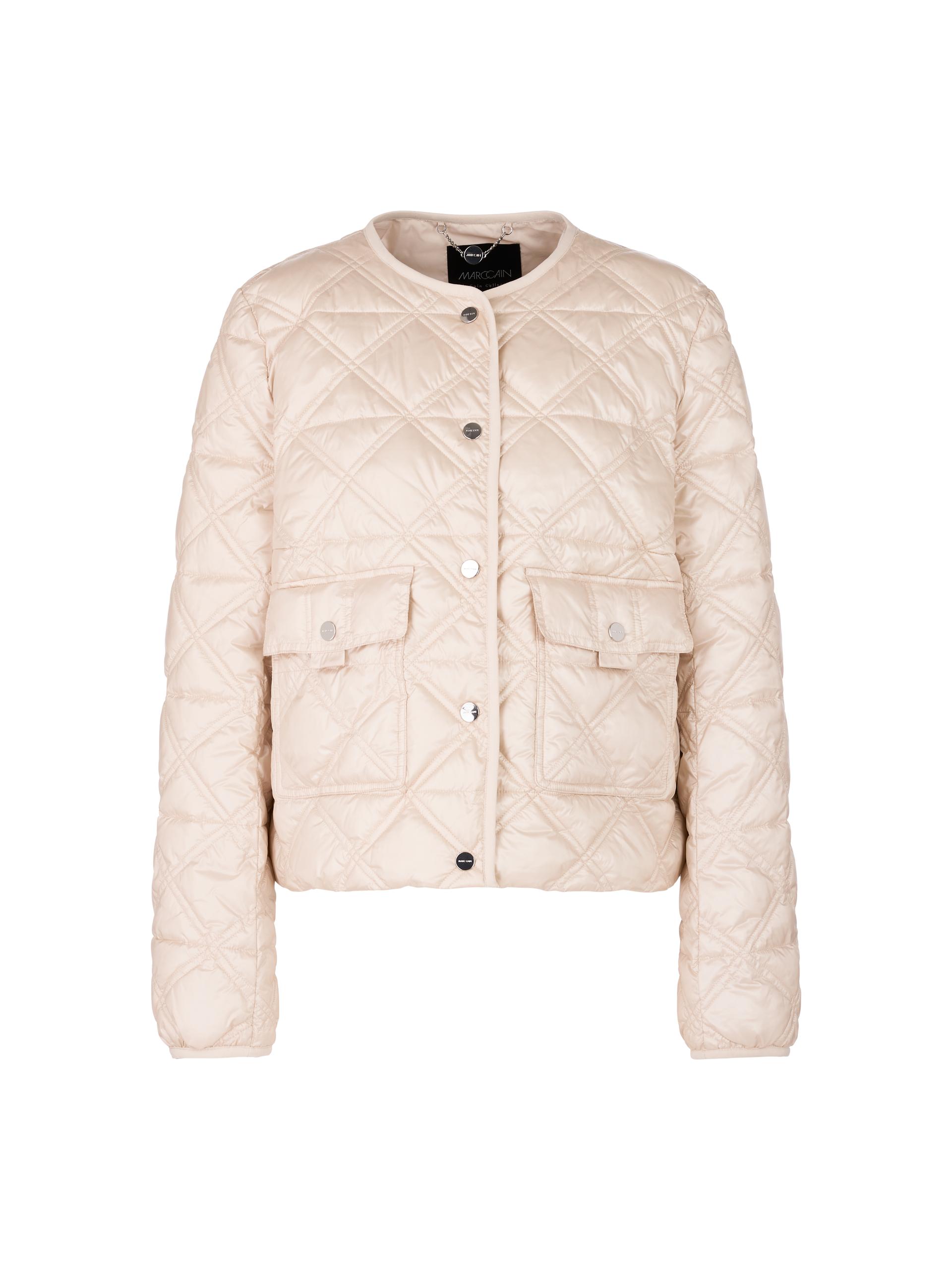 Outdoorjacke im Rautenstepp 38 - Deep Pearl