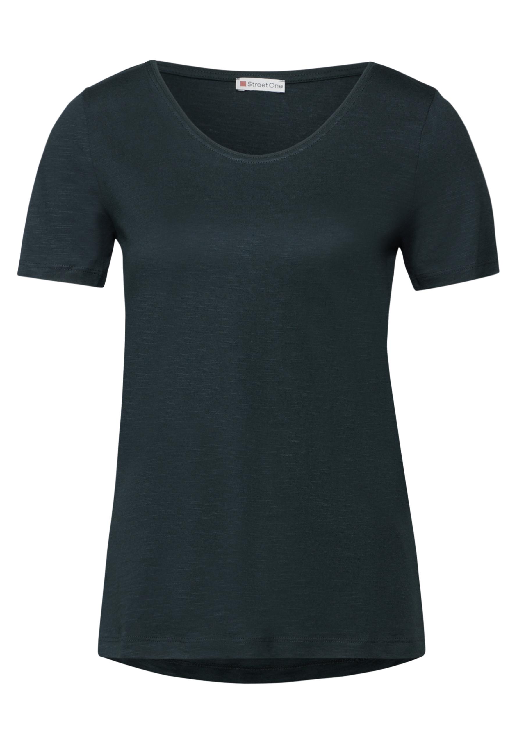 Basic T-Shirt in Unifarbe 36 - Hunter Green