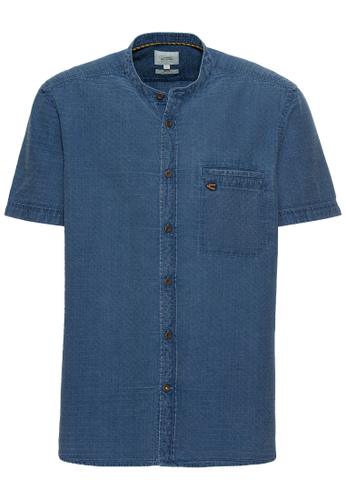 Kurzarmhemd in Jeansoptik M Regular Fit - Elemental Blue