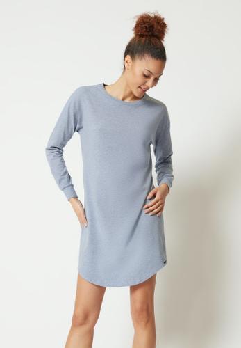 Skiny Damen Sleepshirt langarm Night In Mix & Match Blau 36