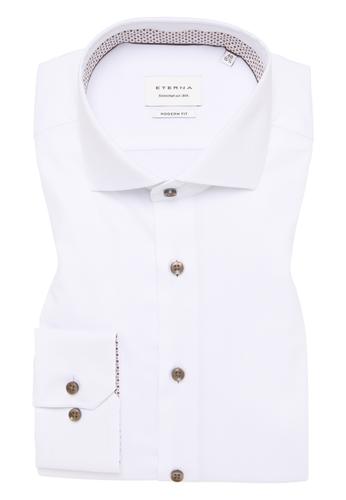Hemd Natté Langarm 45/Langarm - 65cm MODERN FIT - Weiß