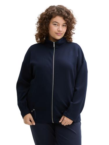 Plus Size - Sweatjacke aus Scuba 54 Regular Fit - Sky Captain Blue
