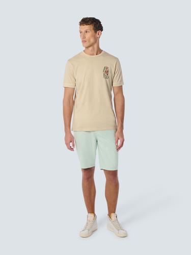 Short With Linen Garment Dyed Grün XXXL