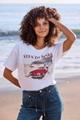 T-Shirt mit Auto-Print 38 - Cream