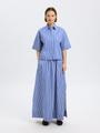 SLFFIA 2/4 CROPPED STRIPED SHIRT B 36 Verkürzt - Dazzling Blue