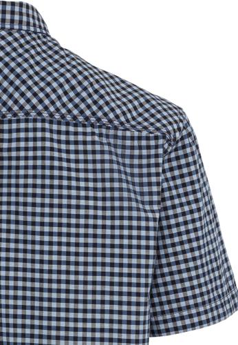 Kurzarm Hemd aus reiner Baumwolle M Regular Fit - Night Blue