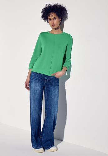 Silk-Look Shirt Grün 42