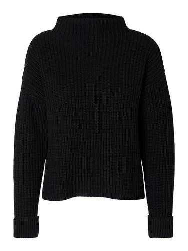 SLFSELMA SUS LS KNIT PULLOVER NOOS XS Locker geschnitten - Black