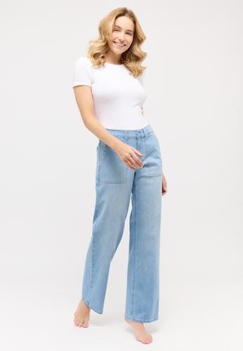 3502568-355 LIZ URBAN 44/30 WIDE LEG - Bleached Blue Used