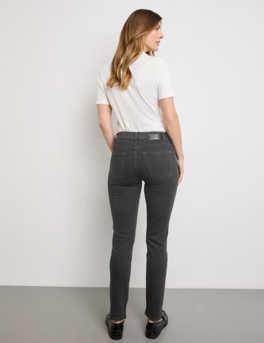 5-Pocket Jeans SOL꞉INE BEST4ME Slim Fit Kurzgröße 38S Slim Fit - Black Black Denim