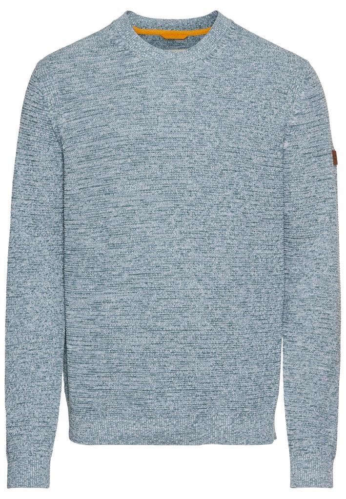 Rundhals Pullover aus Baumwolle Blau 3XL