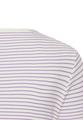 Gestreiftes Rundhals T-Shirt aus reiner Baumwolle M Regular Fit - Violet Milkwhite