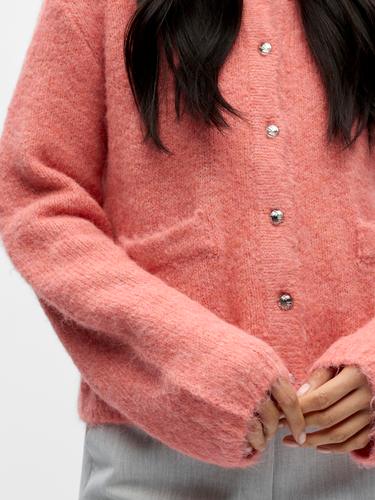 OBJSAGGIA RE L/S KNIT CARDIGAN NOOS L Normal geschnitten - Lantana