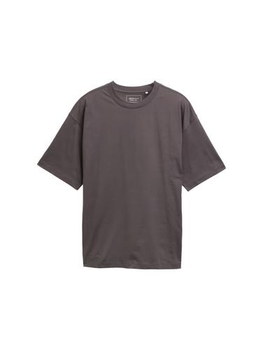 Oversize T-Shirt mit Rückenprint XL Oversized Fit - Pavement Grey