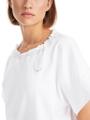 Lässiges T-Shirt mit Kordelzug Weiß 36