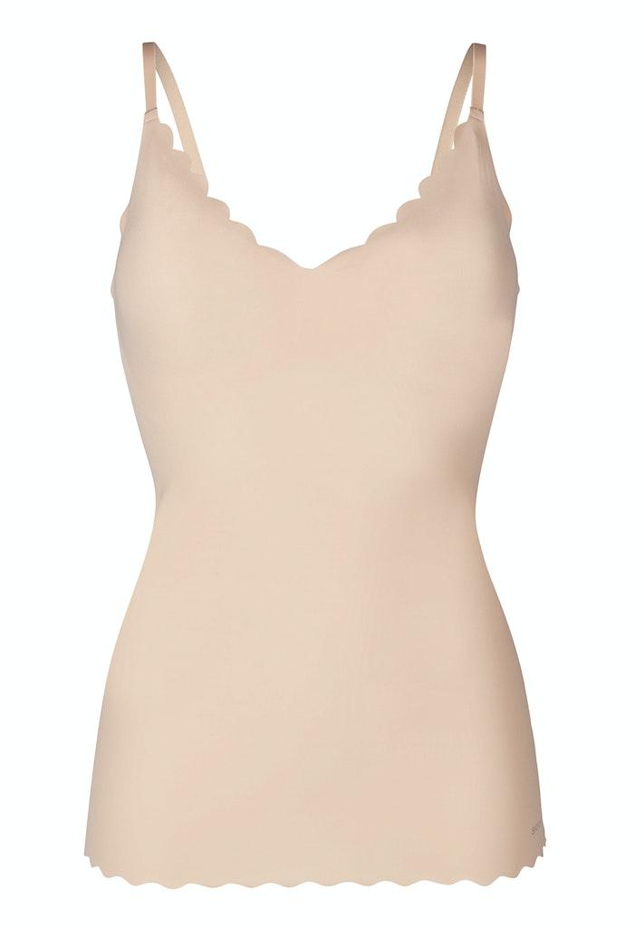 Skiny Damen Spaghettishirt herausnehmbare Pads Micro Essentials Beige 40