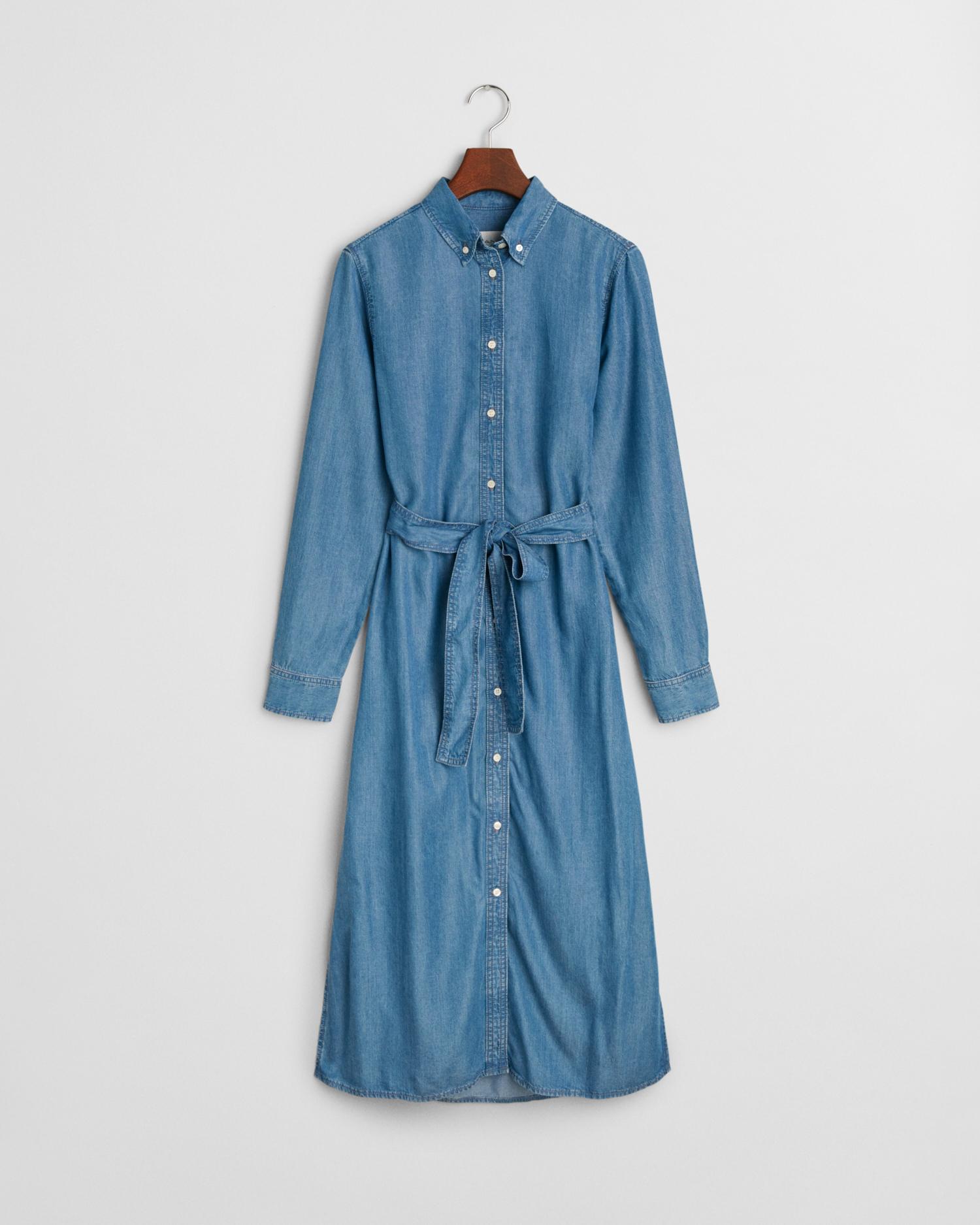 Chambray Hemdblusenkleid 36 - Light Indigo