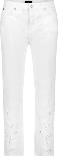 Jeans mit Lochspitze 36 - Cream