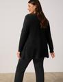 Lange Basic-Strickjacke 46 Figurumspielend - Black