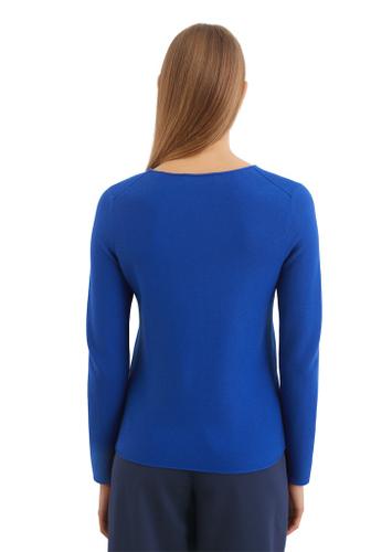 Strickpullover slim Blau S