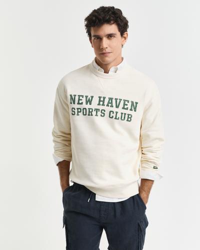 Graphic Rundhals-Sweatshirt M - Cream