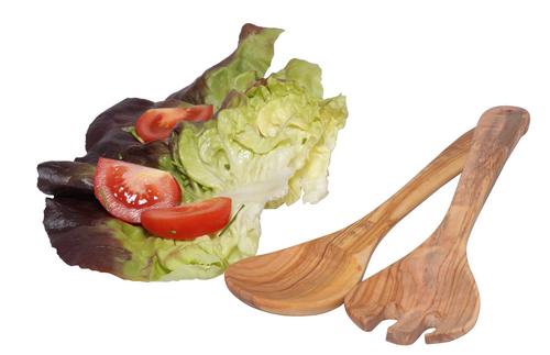 Holz Salatbesteck exklusiv, Olivenholz - Default Title