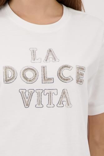 T-Shirt mit Schmuckschrift 36 - Off-white